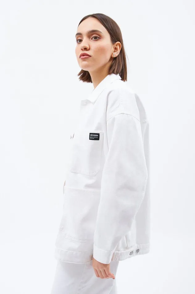 Dr Denim Outerwear Women Ina Worker Jacket 8211 White White