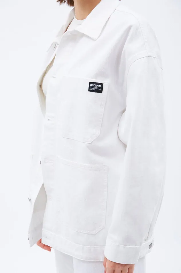 Dr Denim Outerwear Women Ina Worker Jacket 8211 White White