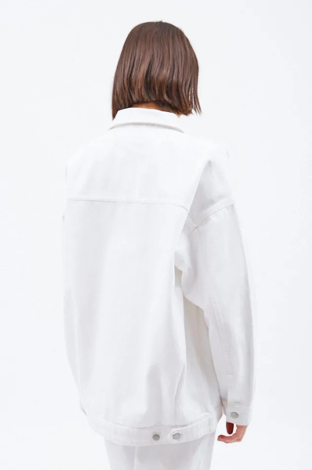 Dr Denim Outerwear Women Ina Worker Jacket 8211 White White