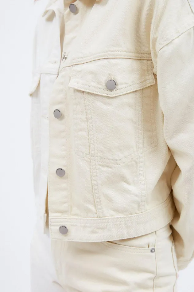 Dr Denim Outerwear Women Tilly Denim Jacket 8211 Two Tone White Two Tone White