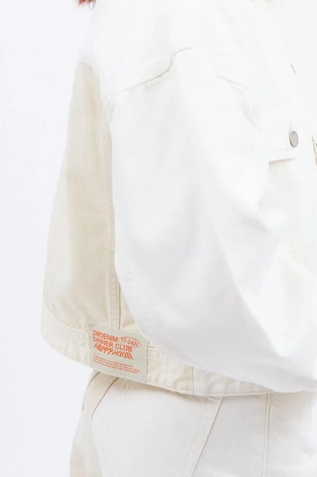 Dr Denim Outerwear Women Tilly Denim Jacket 8211 Two Tone White Two Tone White