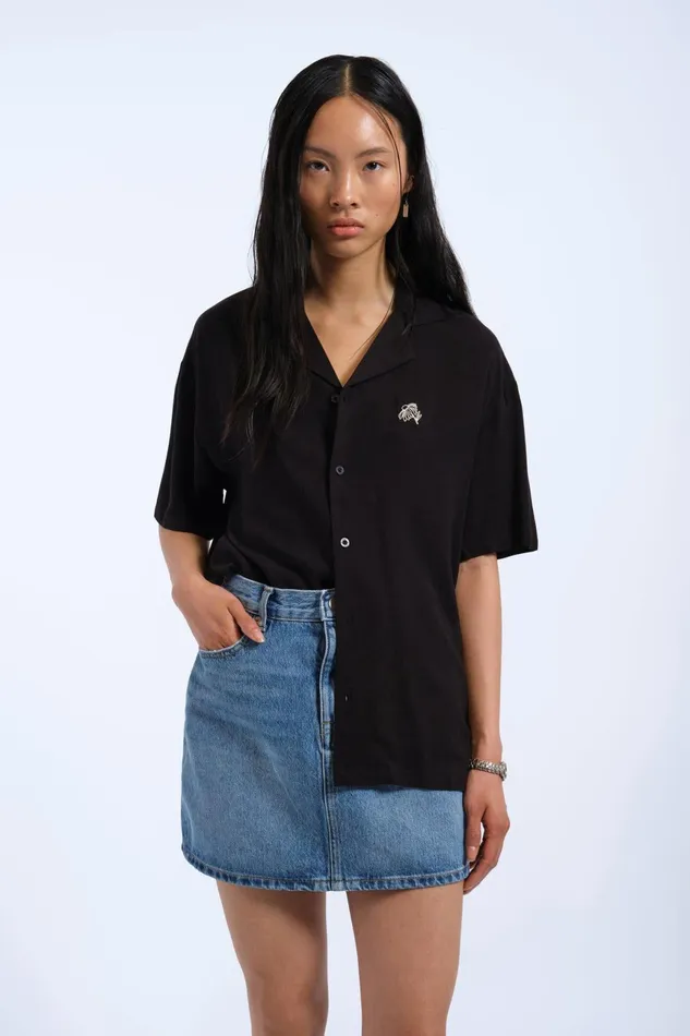 Dr Denim Shirts Women Madi Shirt 8211 Black YLW Embroidery Black Ylw Embroidery Dr Denim Shirts Women Madi Shirt 8211 Black YLW Embroidery Black Ylw Embroidery