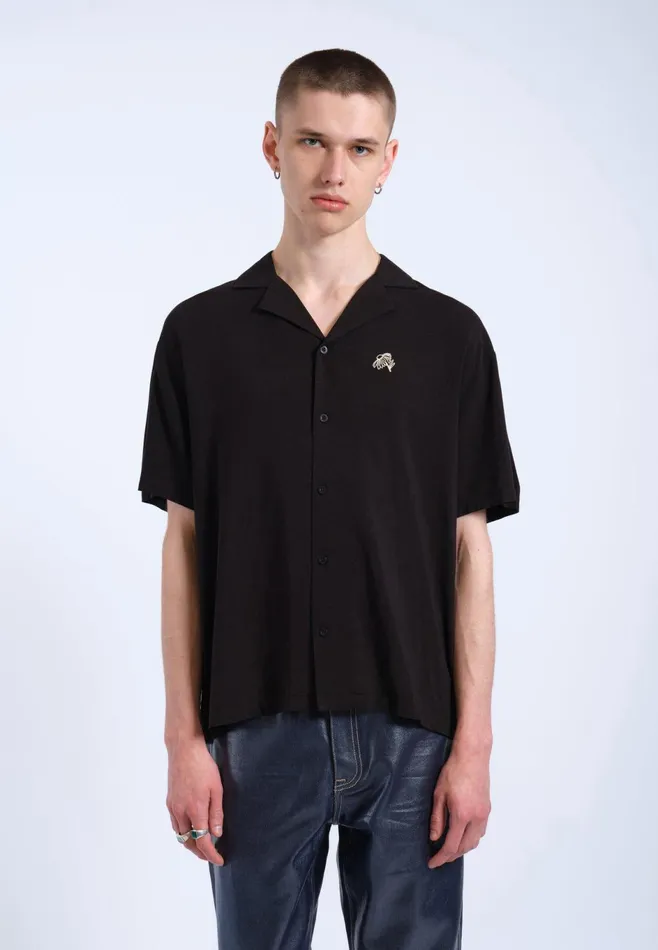 Dr Denim Shirts Women Madi Shirt 8211 Black YLW Embroidery Black Ylw Embroidery