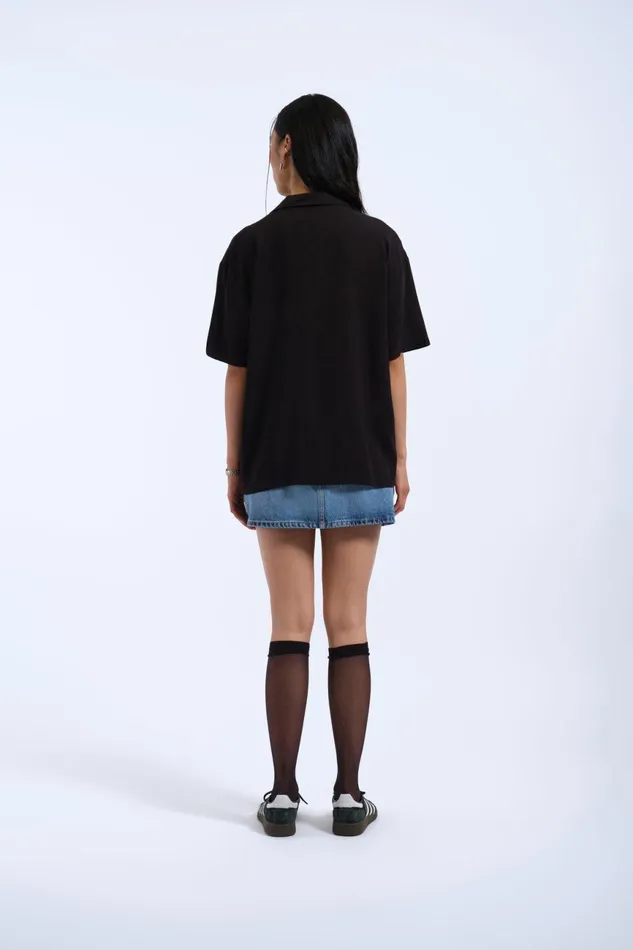 Dr Denim Shirts Women Madi Shirt 8211 Black YLW Embroidery Black Ylw Embroidery
