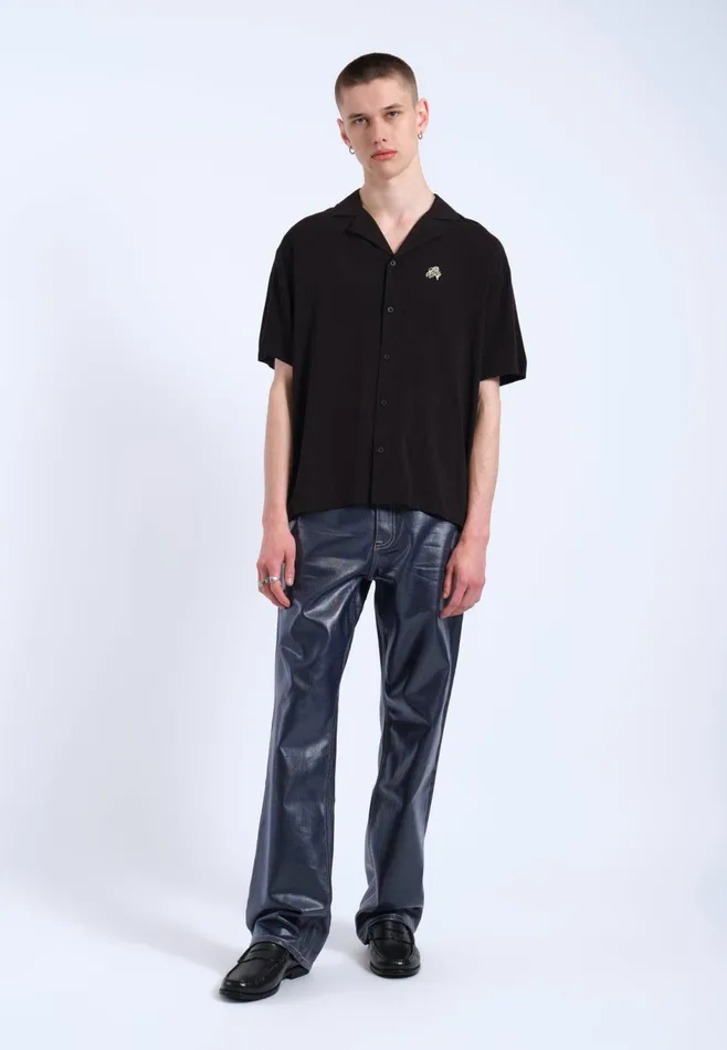 Dr Denim Shirts Women Madi Shirt 8211 Black YLW Embroidery Black Ylw Embroidery