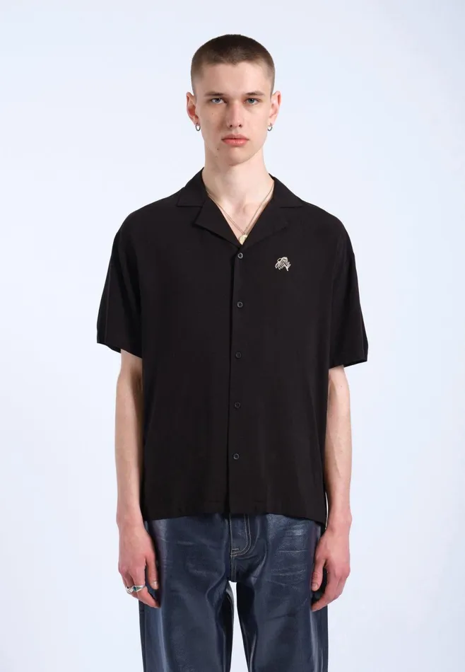 Dr Denim Shirts Women Madi Shirt 8211 Black YLW Embroidery Black Ylw Embroidery
