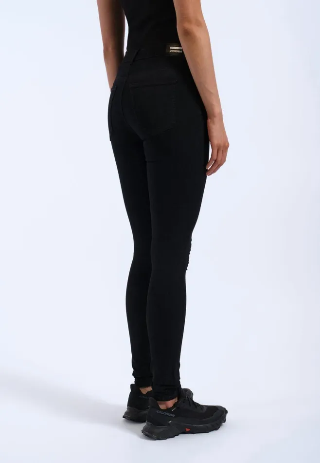 Dr Denim Super Skinny Women Lexy 8211 Black Ripped Knees Black Ripped Knees