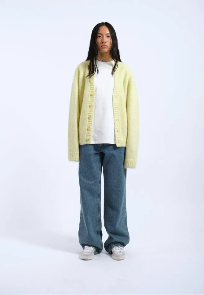Dr Denim Sweatshirts and Hoodies Women Tom Cardigan 8211 Brushed Light Yellow Brushed Light Yellow