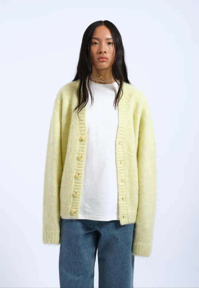 Dr Denim Sweatshirts and Hoodies Women Tom Cardigan 8211 Brushed Light Yellow Brushed Light Yellow