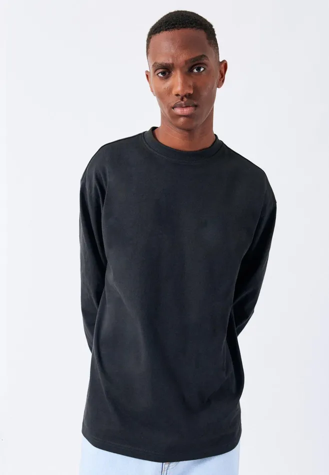 Dr Denim Tees and Longsleeves Men Reno Long Sleeve 8211 Black Black