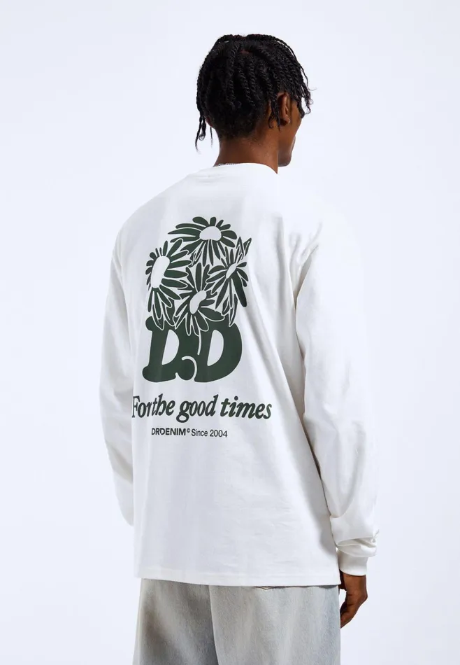 Dr Denim Tees and Longsleeves Men Reno Long Sleeve 8211 Off White DD Daisy Off White Dd Daisy