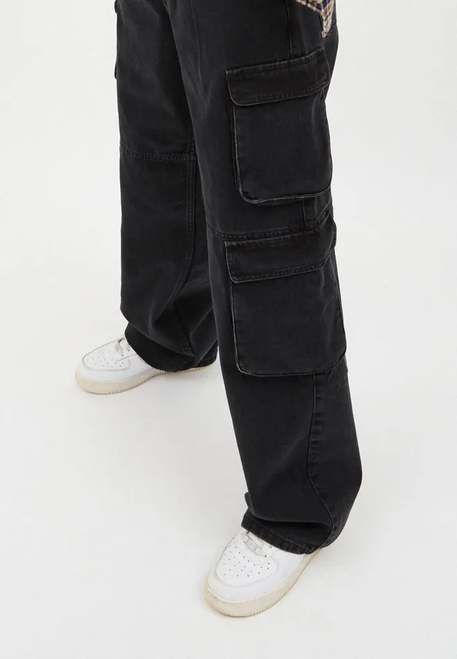 Dr Denim Wide Women Donna Multi Cargo 8211 Black Used Black Used
