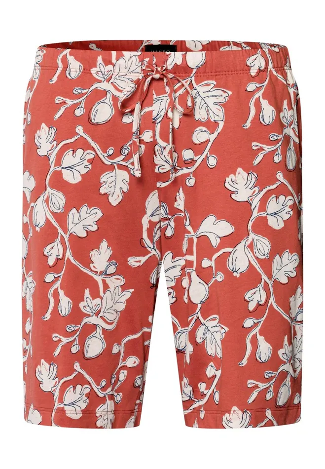 Drawstring Cotton Shorts Mediterranean Botanics Men HANRO Pajama Bottoms