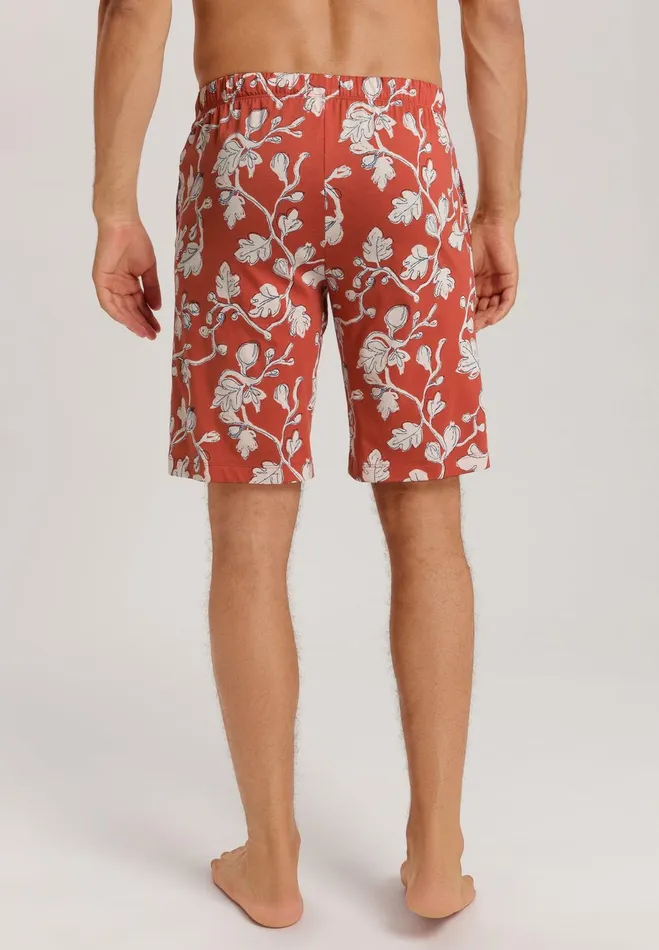 Drawstring Cotton Shorts Mediterranean Botanics Men HANRO Pajama Bottoms