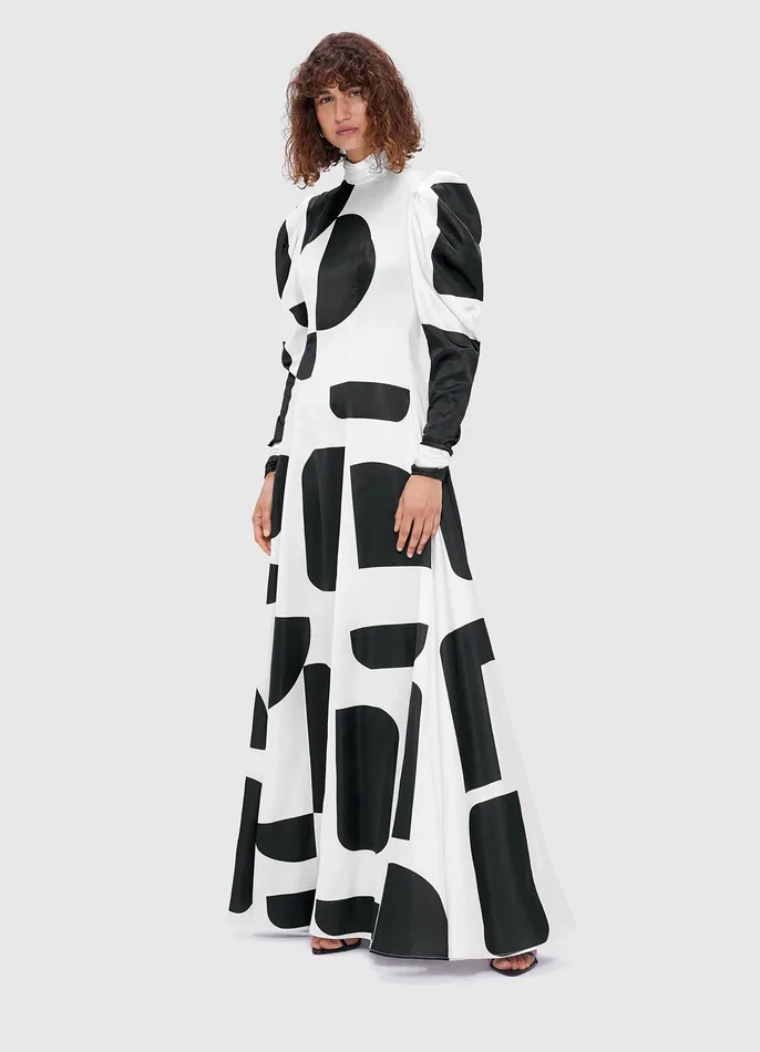 Dresses and Jumpsuits LEO LIN Women Kaleida High Neck Maxi Dress 8211 Geo Print