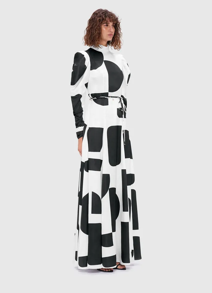 Dresses and Jumpsuits LEO LIN Women Kaleida High Neck Maxi Dress 8211 Geo Print