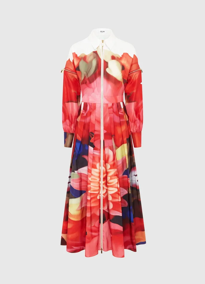 Dresses and Jumpsuits LEO LIN Women Tessa Midi Dress 8211 Kaleidoscope Print