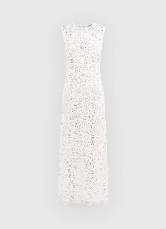 Dresses and Jumpsuits Serena Crochet Midi Dress 8211 Snow LEO LIN Women