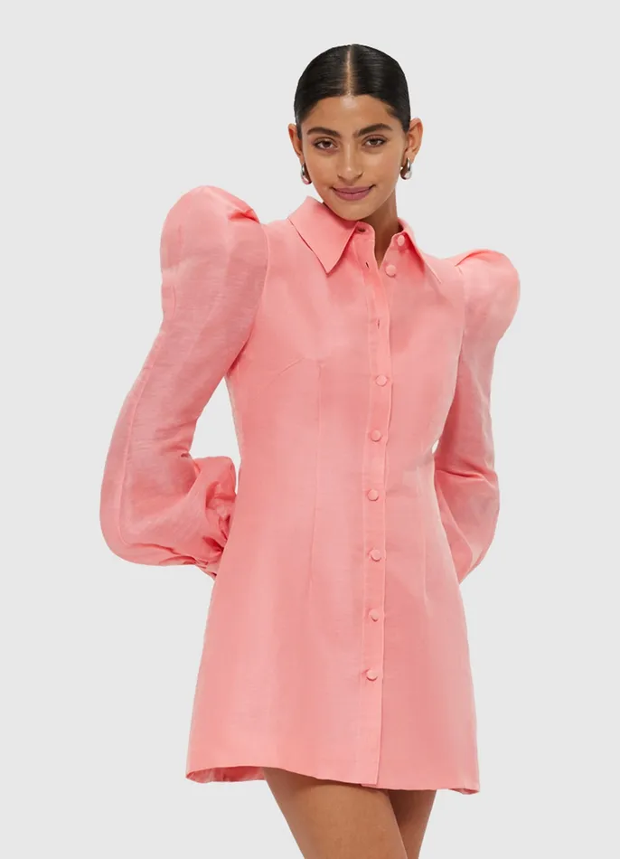 Dresses and Jumpsuits Women Lana Structured Shoulder Mini Dress 8211 Strawberry Pink LEO LIN