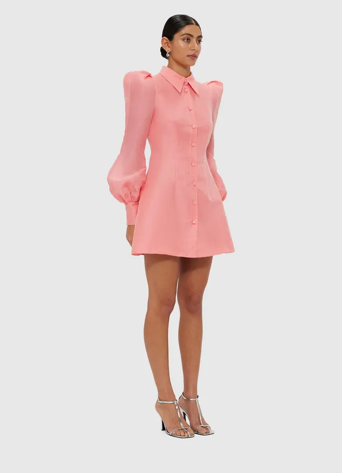 Dresses and Jumpsuits Women Lana Structured Shoulder Mini Dress 8211 Strawberry Pink LEO LIN