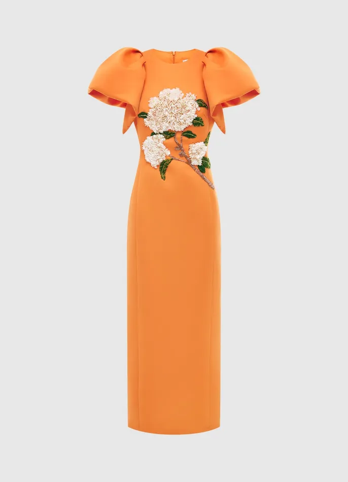 Dresses and Jumpsuits Women Lucinda Embellished Maxi Dress 8211 Hydrangea Print in Tangerine LEO LIN Dresses and Jumpsuits Women Lucinda Embellished Maxi Dress 8211 Hydrangea Print in Tangerine LEO LIN
