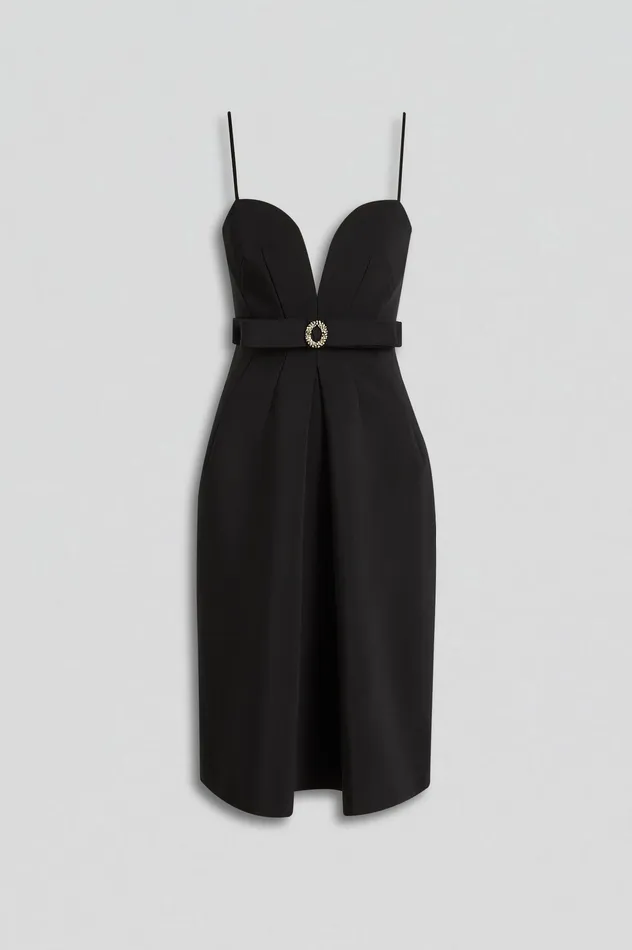 Dresses DIAMANTE TRIM DRESS BLACK Scanlan Theodore Women Dresses DIAMANTE TRIM DRESS BLACK Scanlan Theodore Women