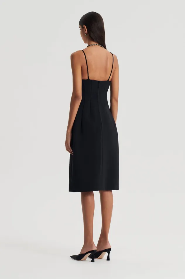 Dresses DIAMANTE TRIM DRESS BLACK Scanlan Theodore Women Dresses DIAMANTE TRIM DRESS BLACK Scanlan Theodore Women