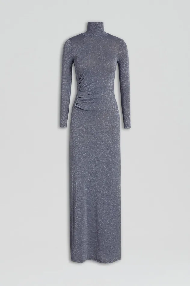 Dresses Scanlan Theodore Women SPARKLE GATHER DRESS SILVER Dresses Scanlan Theodore Women SPARKLE GATHER DRESS SILVER