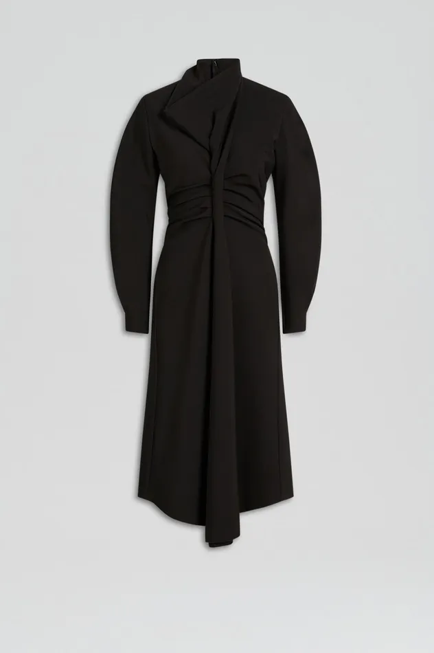 Dresses SOFT ROLL NECK DRESS BLACK 8211 Scanlan Theodore Women Dresses SOFT ROLL NECK DRESS BLACK 8211 Scanlan Theodore Women