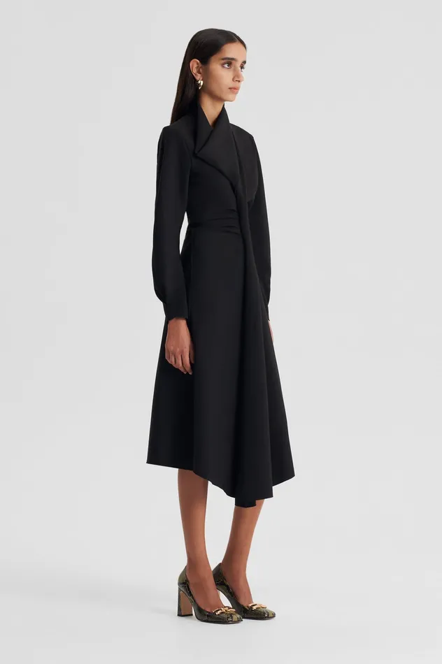 Dresses SOFT ROLL NECK DRESS BLACK 8211 Scanlan Theodore Women Dresses SOFT ROLL NECK DRESS BLACK 8211 Scanlan Theodore Women