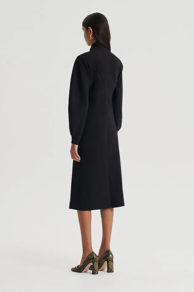 Dresses SOFT ROLL NECK DRESS BLACK 8211 Scanlan Theodore Women Dresses SOFT ROLL NECK DRESS BLACK 8211 Scanlan Theodore Women