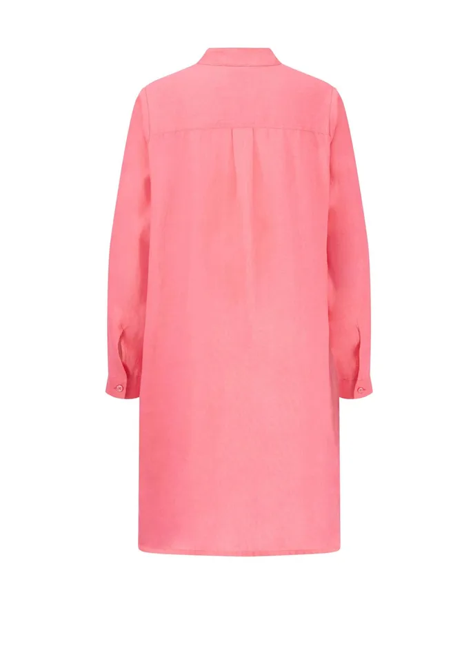 Dresses Women FYNCHHATTON Light Midi Dress Made Of Linen Fuchsia Pinksummer Lavender