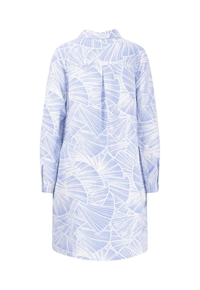 Dresses Women FYNCHHATTON Patterned Midi Dress With A Kent Collar Light Bluesummer Red