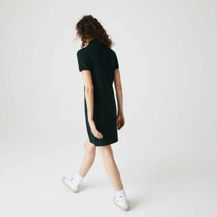 Dresses Women Lacoste Women039s Slim Fit Stretch Cotton Piqu Polo Dress Forest Green Yzp