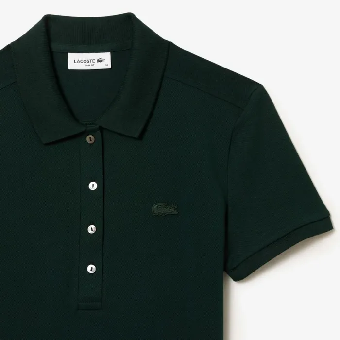 Dresses Women Lacoste Women039s Slim Fit Stretch Cotton Piqu Polo Dress Forest Green Yzp