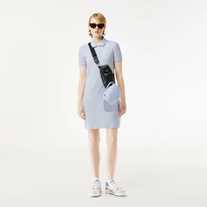 Dresses Women Lacoste Women039s Slim Fit Stretch Cotton Piqu Polo Dress Phoenix Blue J2g