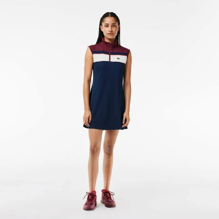 Dresses Women Lacoste Women039s Tennis Dress Navy Blue Bordeaux Pi3