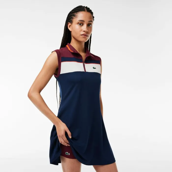 Dresses Women Lacoste Women039s Tennis Dress Navy Blue Bordeaux Pi3