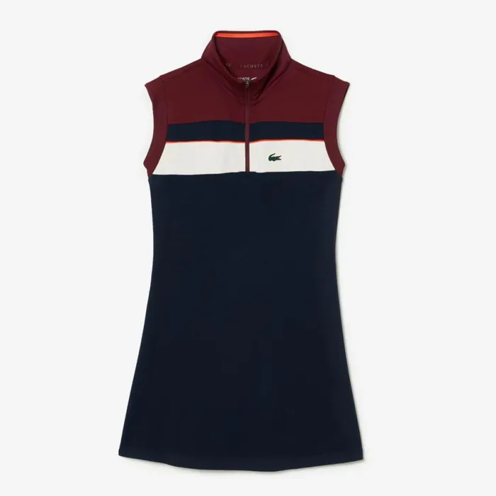 Dresses Women Lacoste Women039s Tennis Dress Navy Blue Bordeaux Pi3