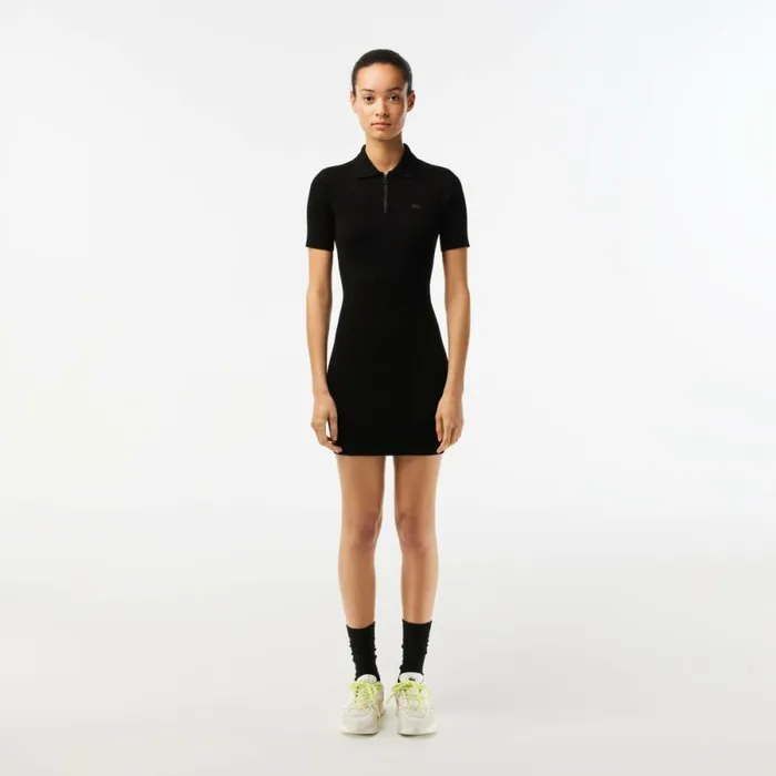 Dresses Women Lacoste Womens Knit Polo Dress Black 031