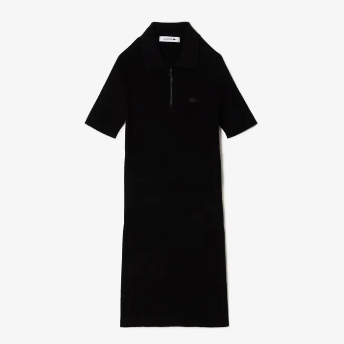 Dresses Women Lacoste Womens Knit Polo Dress Black 031