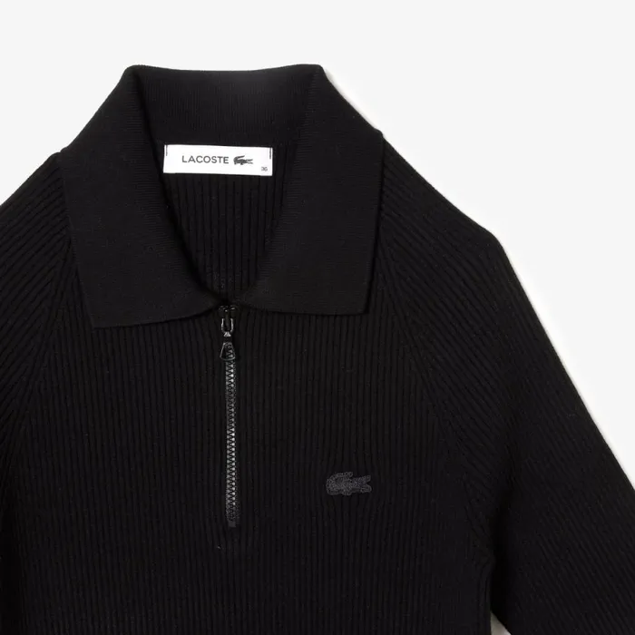 Dresses Women Lacoste Womens Knit Polo Dress Black 031