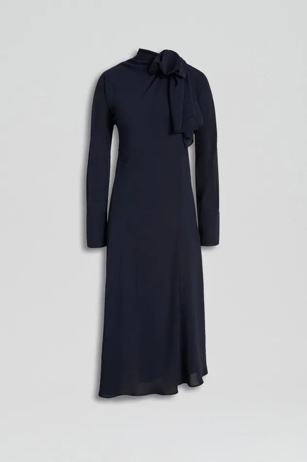 Dresses Women Scanlan Theodore CRAVAT DRESS NAVY Dresses Women Scanlan Theodore CRAVAT DRESS NAVY
