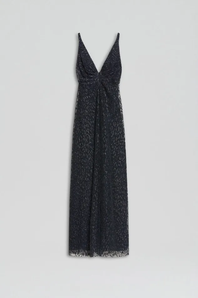 Dresses Women Scanlan Theodore TINSEL PRINT GOWN NAVY Dresses Women Scanlan Theodore TINSEL PRINT GOWN NAVY