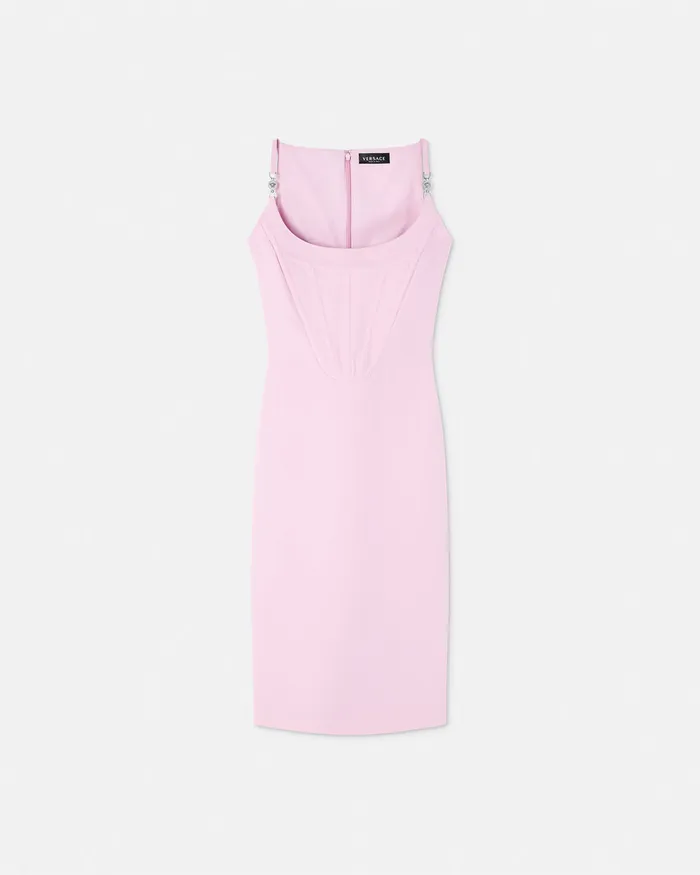 Dresses Women Versace Corset Midi Dress Light Pink
