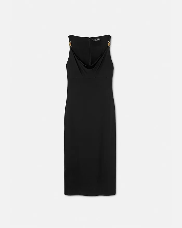 Dresses Women Versace Medusa Midi Dress Black