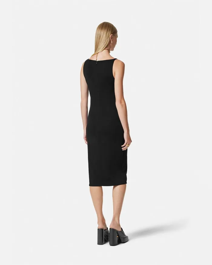 Dresses Women Versace Medusa Midi Dress Black