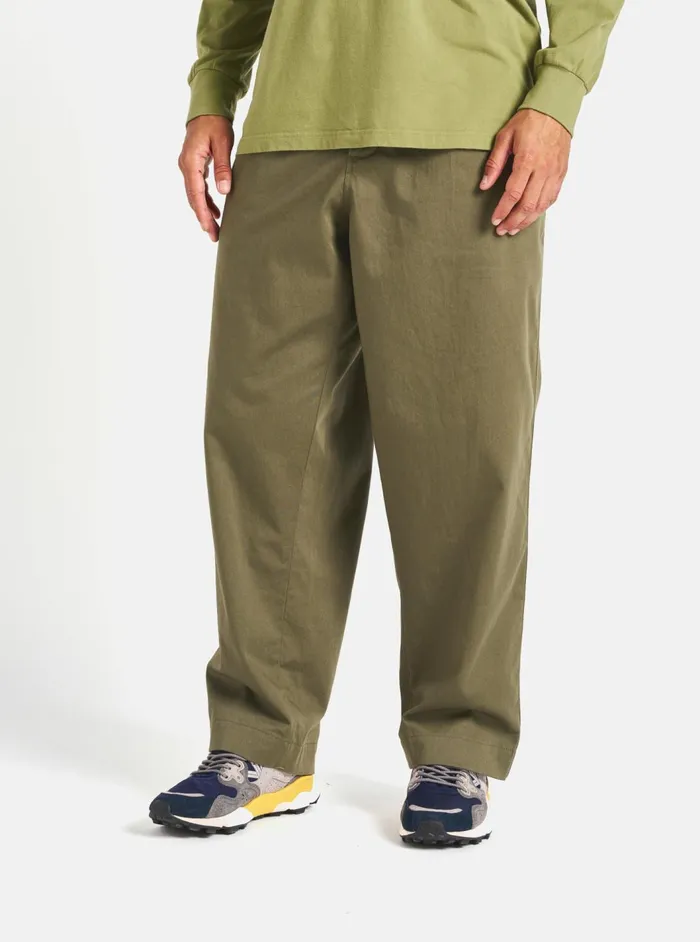 Duke Pant In Light Olive Twill Men Universal Works Trousers
