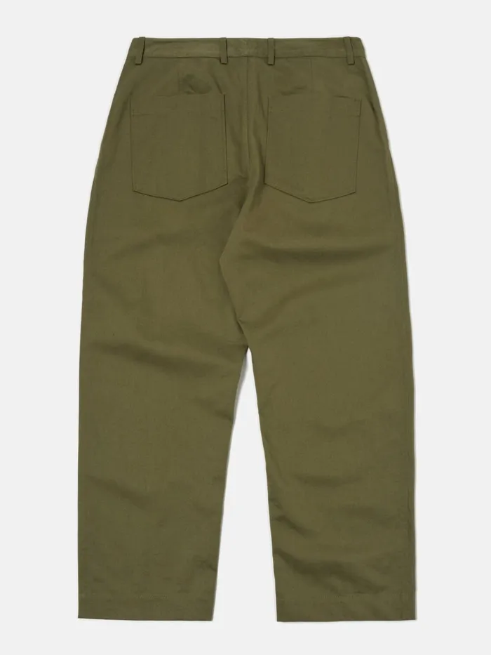 Duke Pant In Light Olive Twill Men Universal Works Trousers