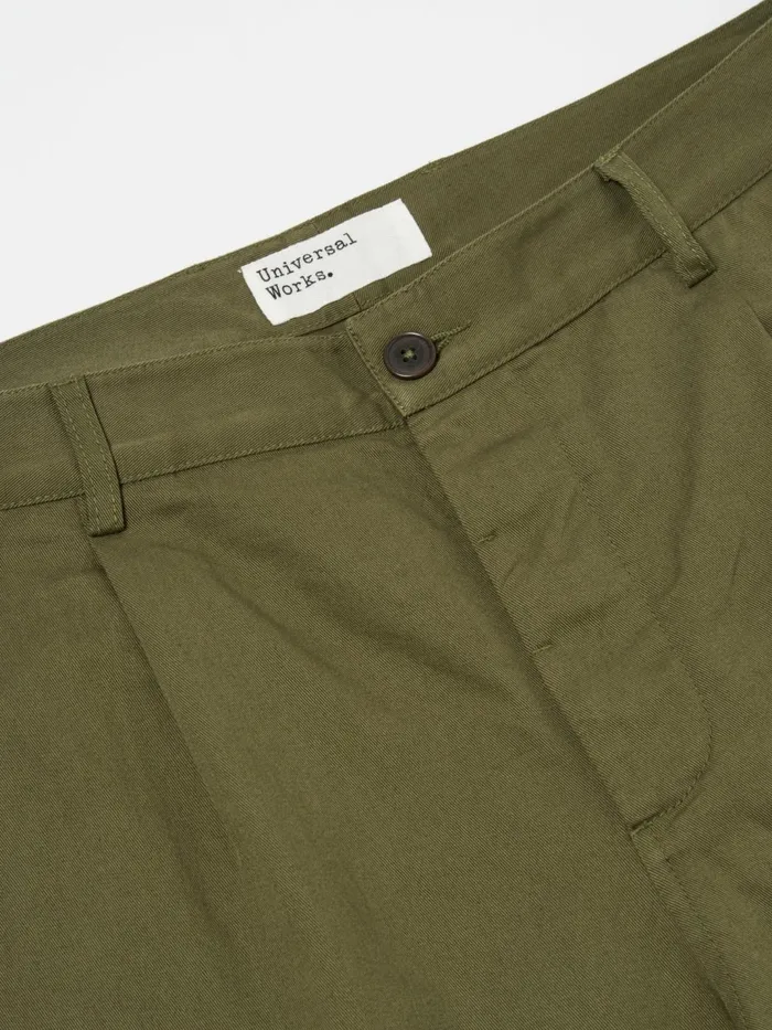 Duke Pant In Light Olive Twill Men Universal Works Trousers